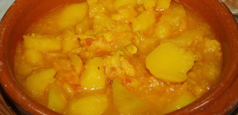 Receta: Patatas en sopa de Ansó